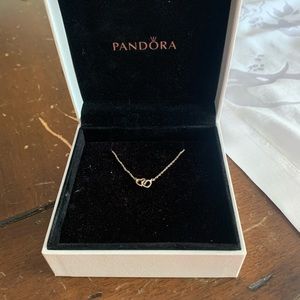 Pandora interlocked hearts necklace.
